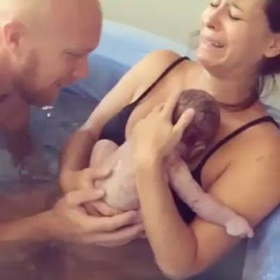Mum's water birth video stuns the internet