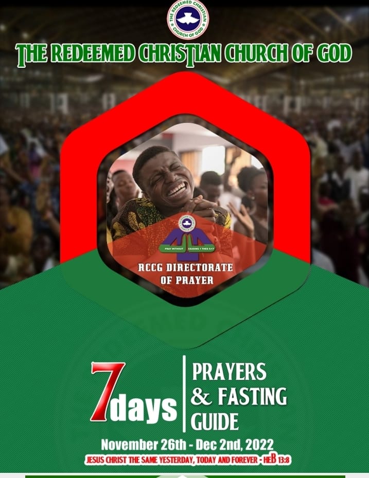 RCCG 7 DAYS PRAYERS AND FASTING GUIDE 1 DECEMBER 2022